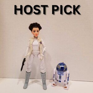 Star Wars Princess Leia Organa Doll and R2-D2 Action Figure, EUC       HOST PICK